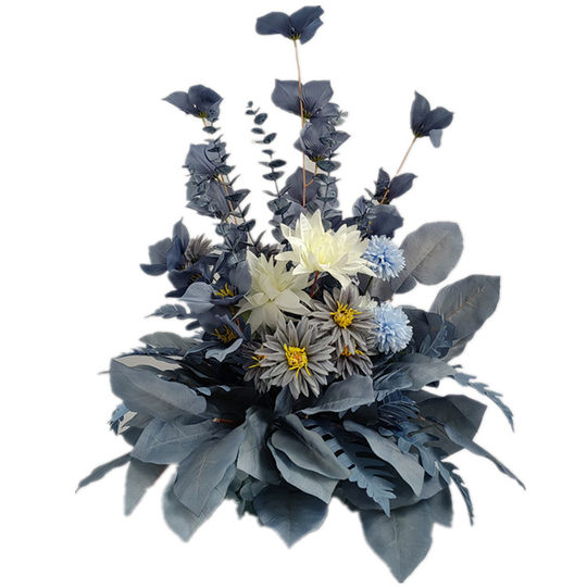 新款路引花地排花仿真花排婚礼森系T台路引花场景布置婚庆道具花