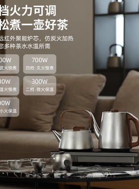 小界纯钛自动上水烧水壶嵌入式茶
