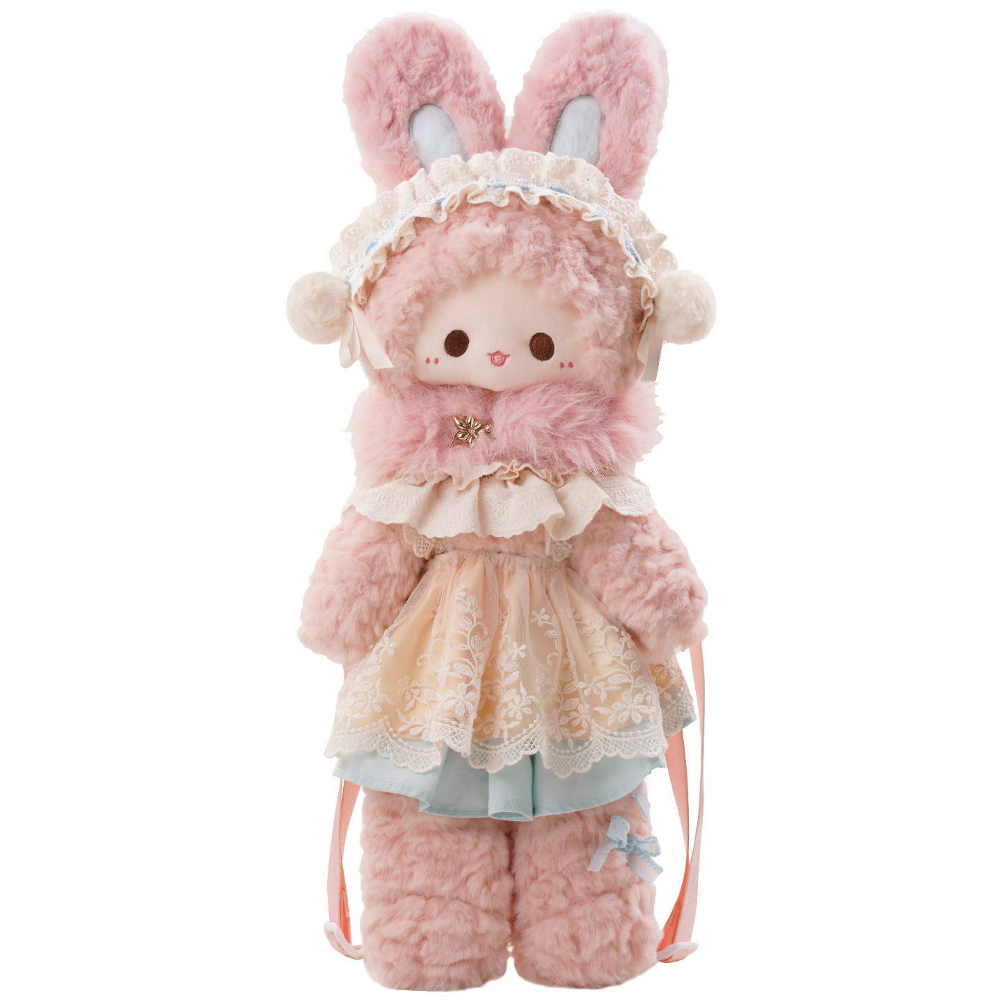 【小羊古力】Rubitu新中式国风可爱兔子毛绒玩偶双肩背包包lolita,淘宝优惠券,粉丝福利购,淘宝优惠卷