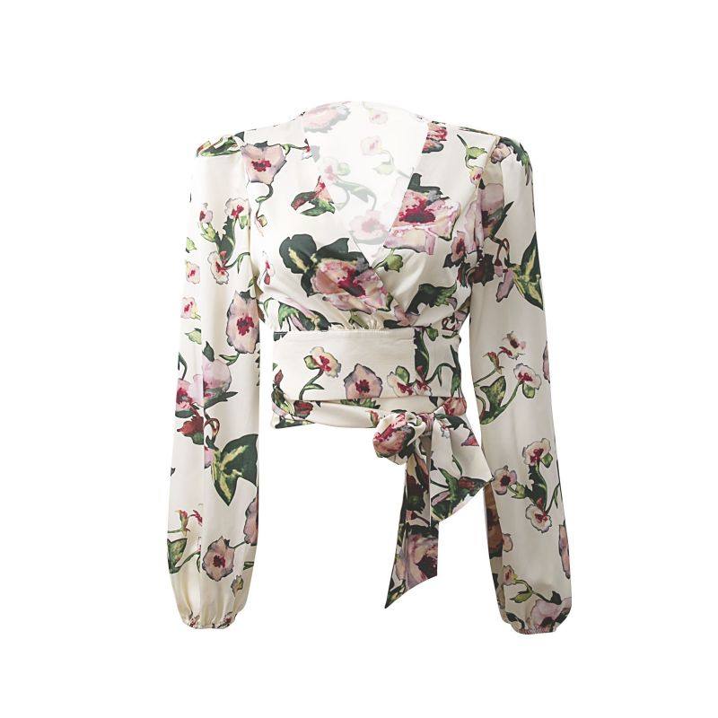 欣甜Bside 【智雅姐姐】春秋新款小众宽松长袖碎花上衣显瘦半身裙