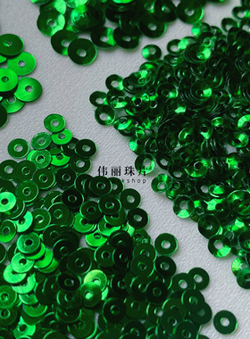 圣诞绿色法式刺绣亮片