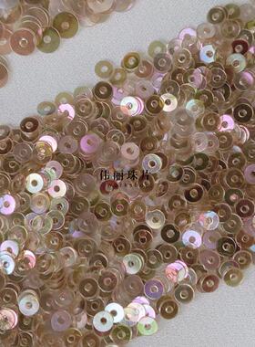透明彩香槟色法式刺绣珠片