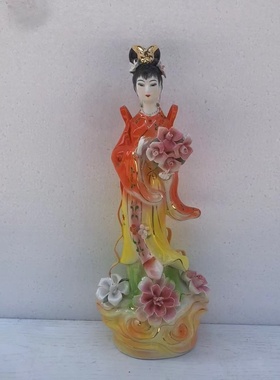 陶瓷七仙女神像家用摆件