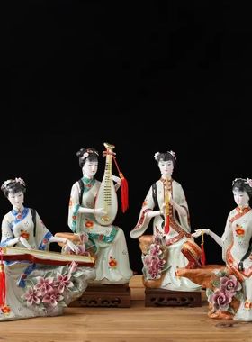 陶瓷七仙女神像古典美女四大美女家用供奉佛堂姑娘公主佛像神像体