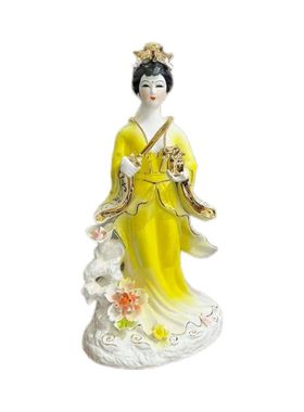 陶瓷琵琶仙女摆件新中式