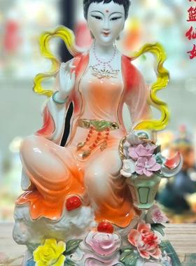 陶瓷九天玄女神像供奉摆件