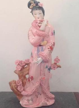 陶瓷桃花仙子花仙子神像摆件