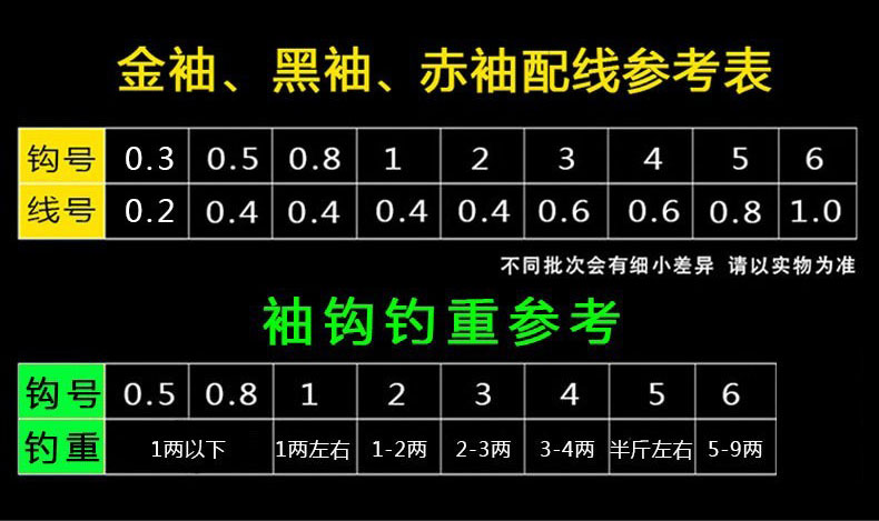 金袖鱼钩正品袖钩成品子线鲫鱼专用短子线鱼钩绑好双钩黑袖金秀-图0