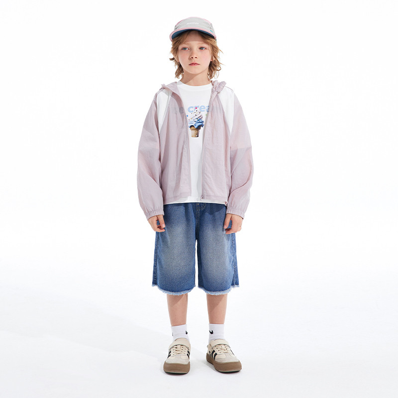 Ueki Boys and Girls Sun Protection Clothing 2026 Summer New Medium and Large Children's UPF+50 Jackets Children's Tops Children's Clothes