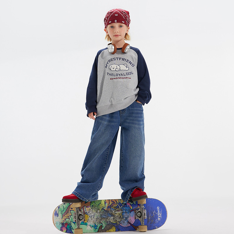 植木童装男童裤子2025新款秋冬中大童做旧水洗直筒牛仔裤儿童裤子,淘宝优惠券,粉丝福利购,淘宝优惠卷