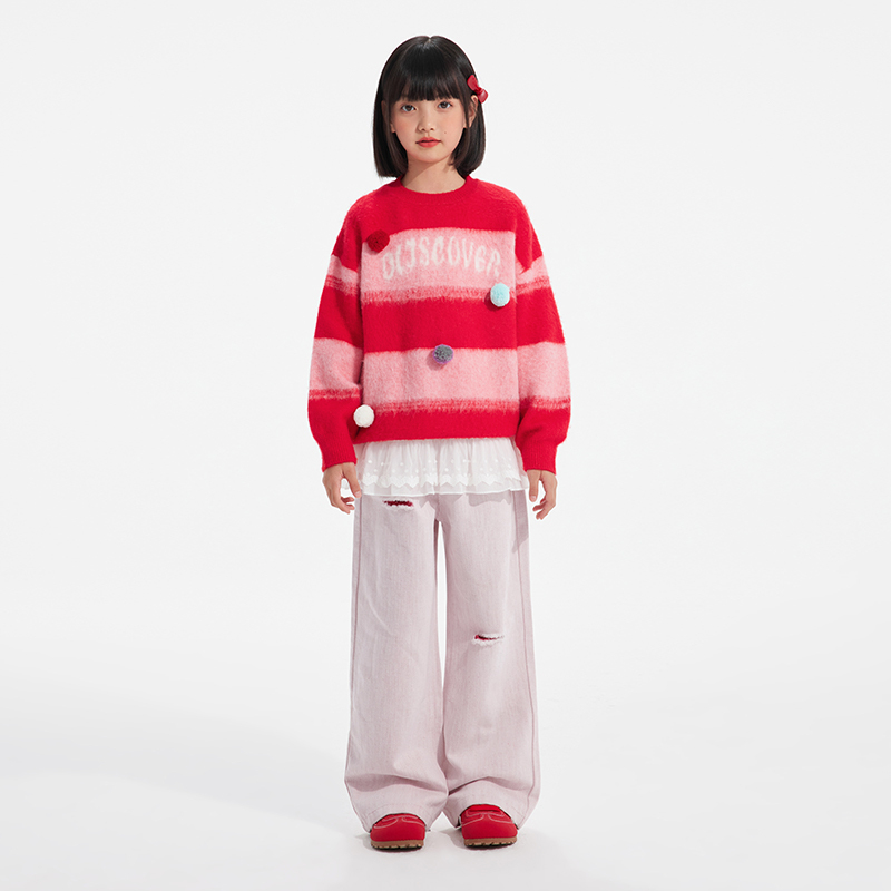 植木童装女童裤子2025秋冬新款中大童男童裤子休闲牛仔裤儿童裤子 - 图2