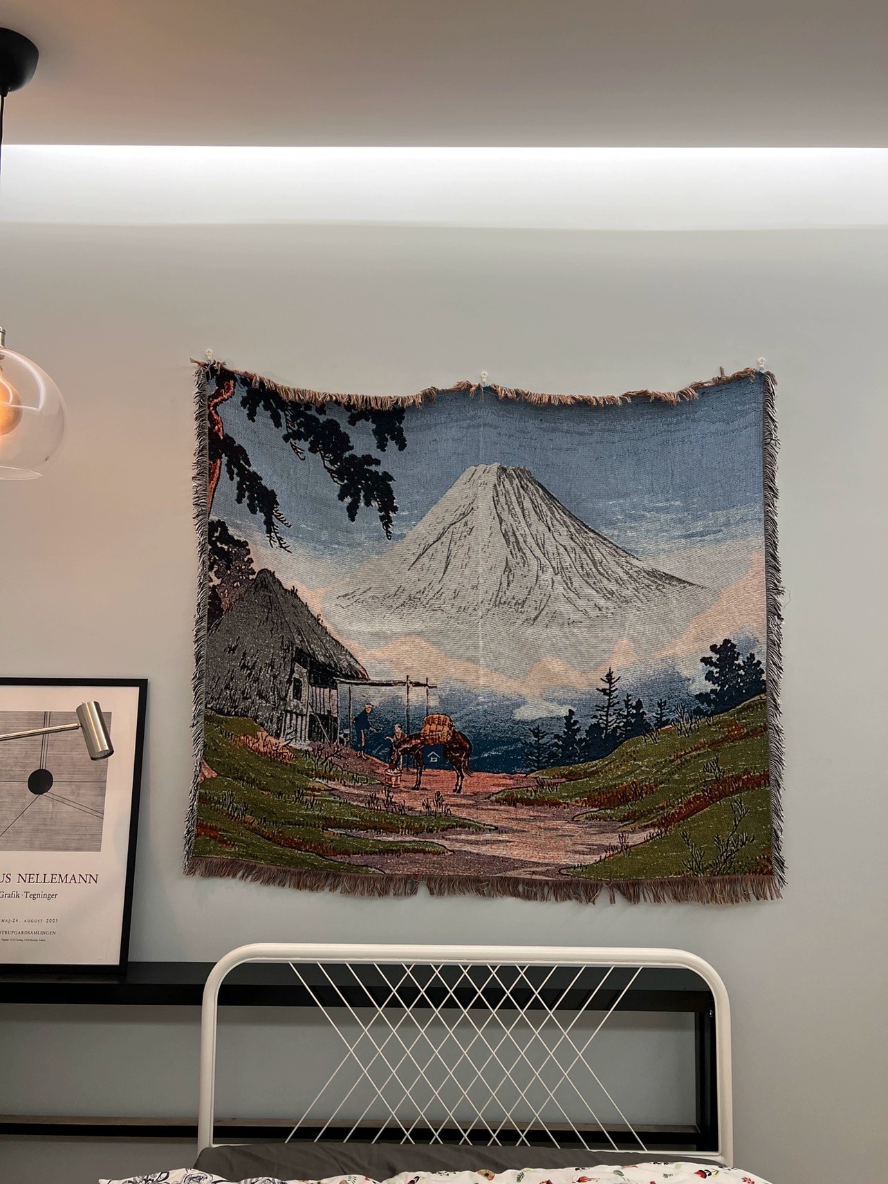 外贸订单高桥松亭富士山浮世绘沙发毯日式料理居酒屋挂毯装饰毯横 - 图0