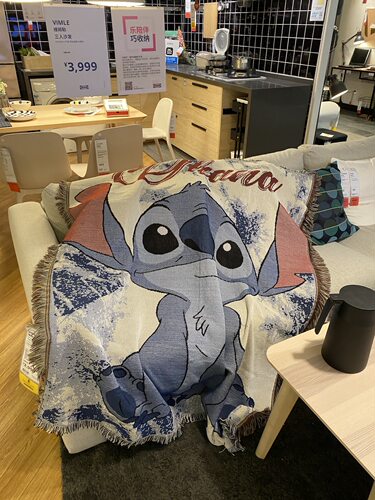 星际宝贝卡通沙发毯史迪奇Stitch毛毯史迪仔原宿风可爱盖毯挂毯 - 图2