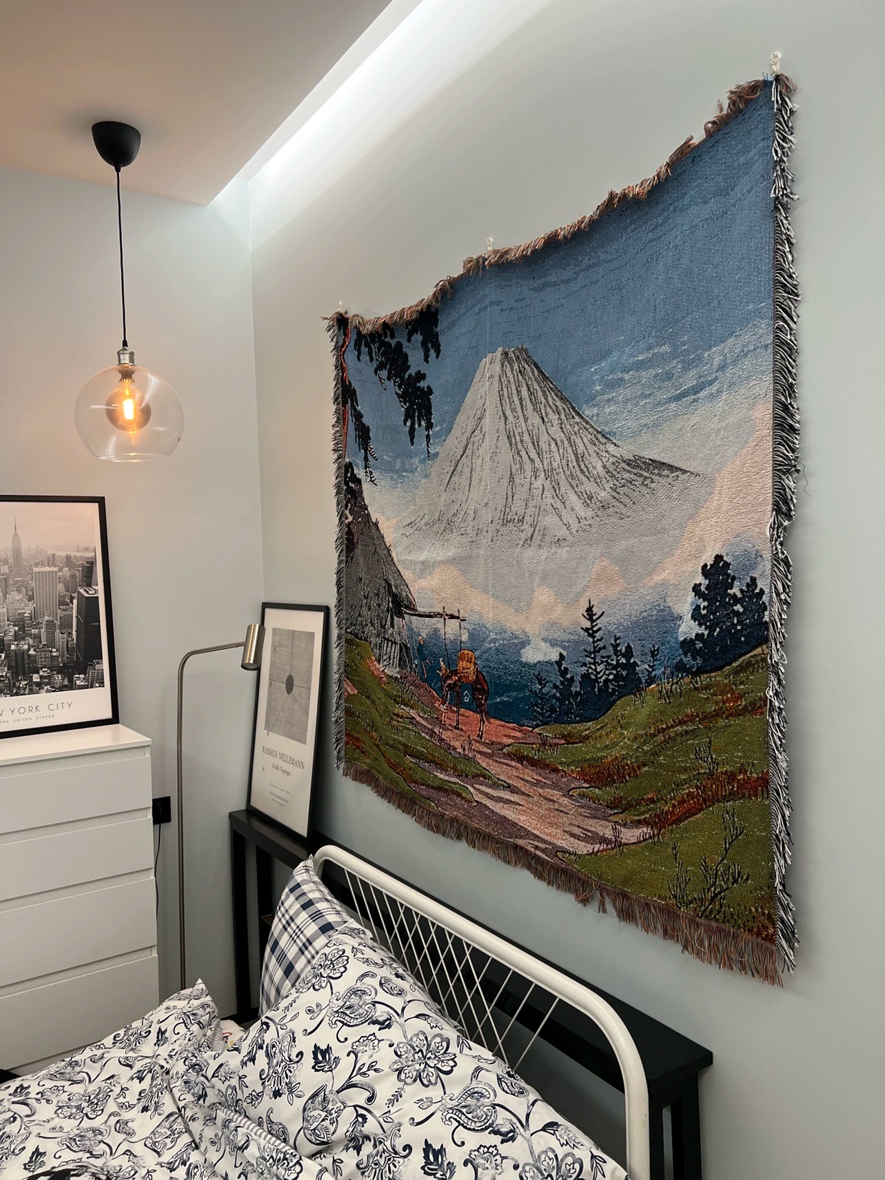 外贸订单高桥松亭富士山浮世绘沙发毯日式料理居酒屋挂毯装饰毯横 - 图2