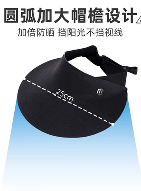 休闲大檐空顶帽防紫外线一体无痕