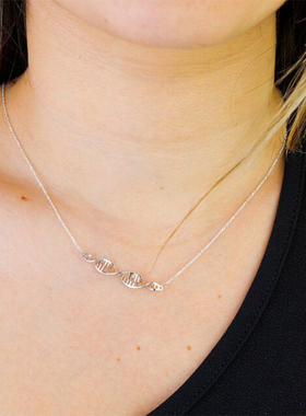 DNA螺旋项链生物核酸分子锁骨链