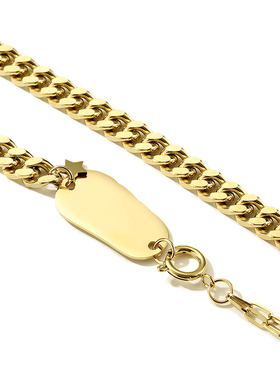 银色钛钢镀金街头风链子