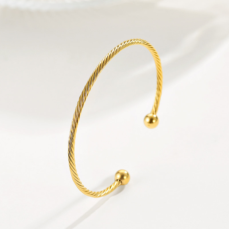 ipg18k金设计钢索造型软开口手镯 carlidana卡丽丹娜手镯