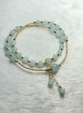 小众设计款水晶时尚个性风海蓝宝