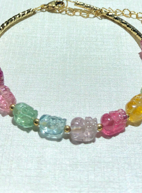 小众迷你仙女风招财转运彩虹碧玺