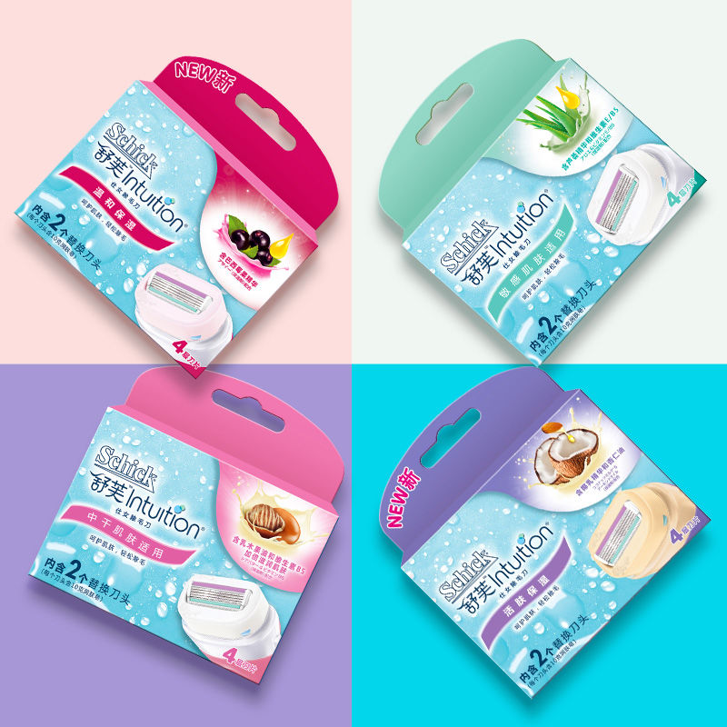 schick舒适千领专卖店舒芙剃毛刀替换头schick皂头刮毛刀intuition脱毛刀舒芙替换刀头0