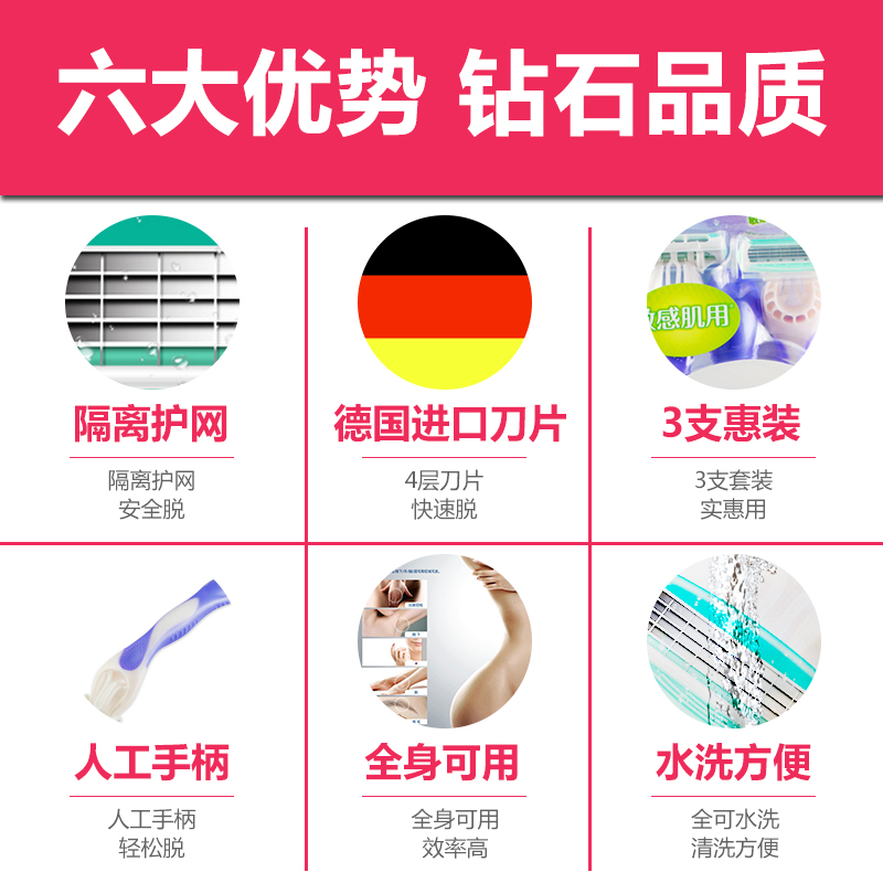 舒芙刮毛刀女士剃毛刀脱毛刀腋毛刮毛器剃毛器私处刮腿毛神器手动高清大图