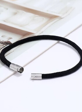 韩版潮简约运动手绳男女编织手链创意手环磁铁扣学生情侣礼物饰品