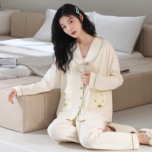 ROVO孕妇睡衣女春夏季纯棉产妇月子服