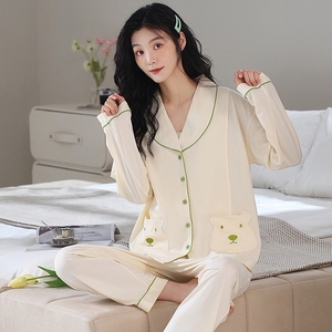 ROVO孕妇睡衣女春夏季纯棉产妇月子服夏季薄款大码哺乳吸汗家居服