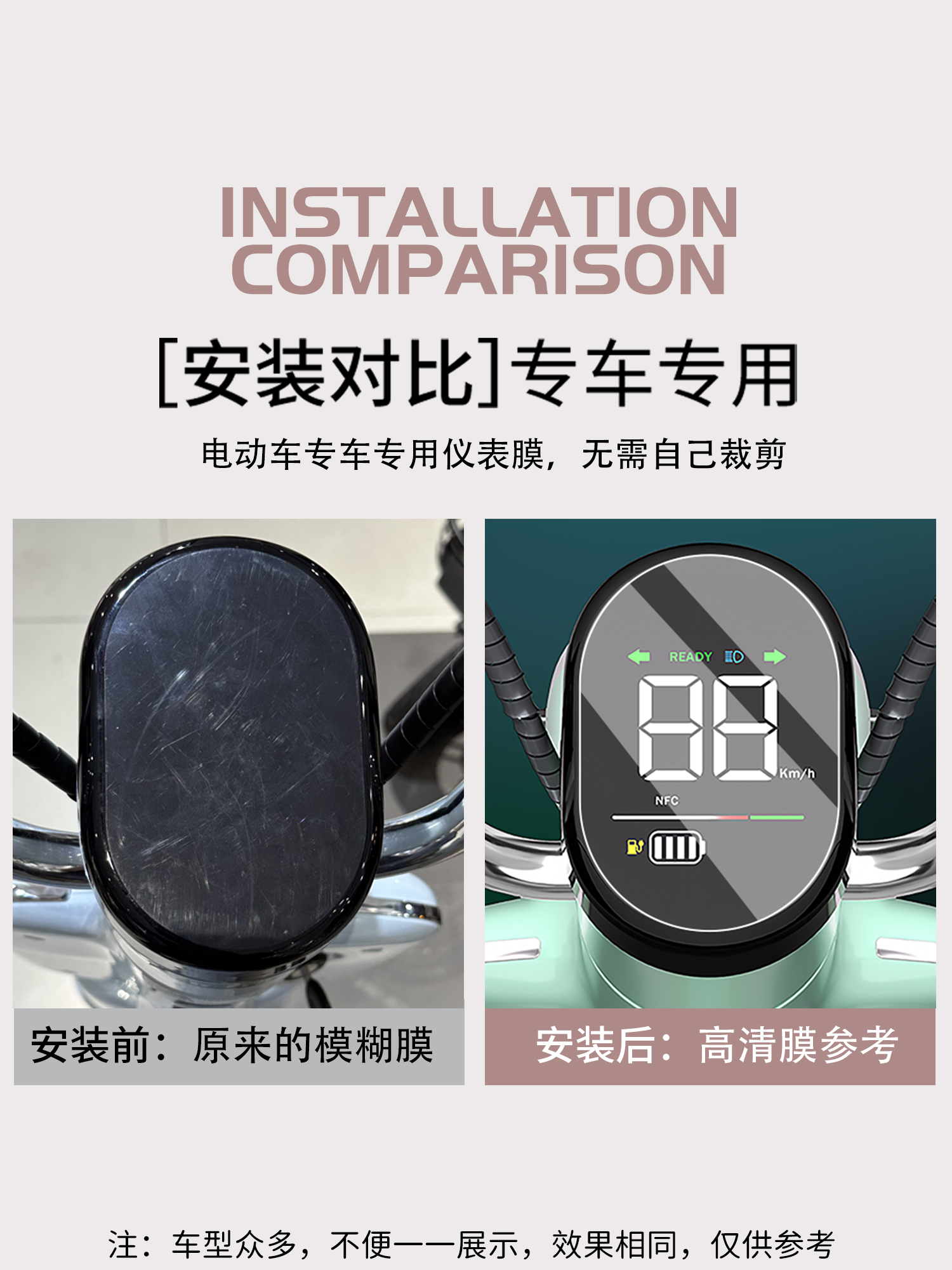 九号Q80C仪表膜电动车九号小Q液晶仪表盘膜九号q85c屏Q90膜非钢化 - 图3