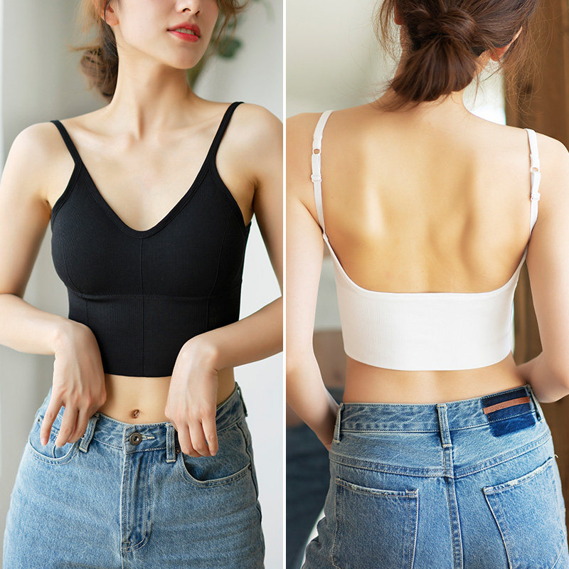 美背吊带网红爆款大u型内搭带抹胸 知样内衣抹胸