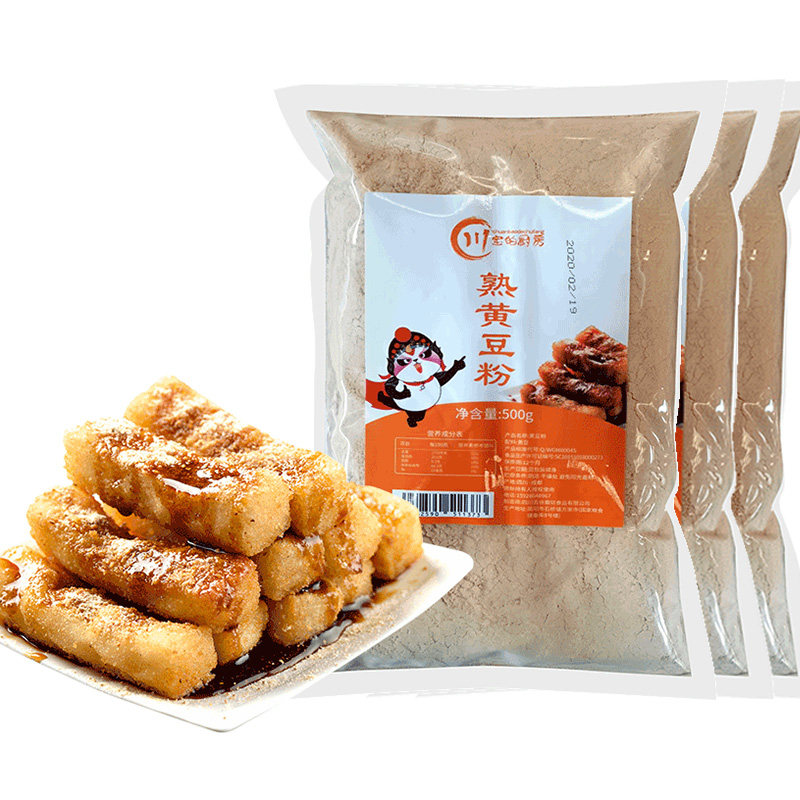 川宝的厨房熟黄豆粉即食烘焙原料 巴蜀川宝食品黄豆