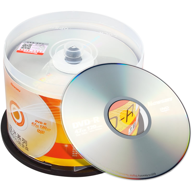 纽曼炫光系列DVD+R刻录盘 dvd+r空白光盘4.7G 16X dvd-r50片装-图0