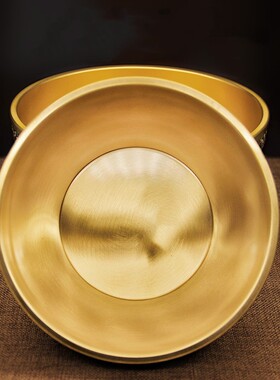 纯黄铜聚宝盆摆件铜双龙聚宝盆储钱罐家居装饰摆件礼品聚宝盆