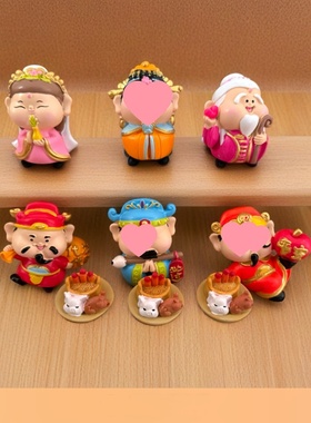 六路家居办公桌面摆件卡通公仔网红款解压小摆设国潮神L6