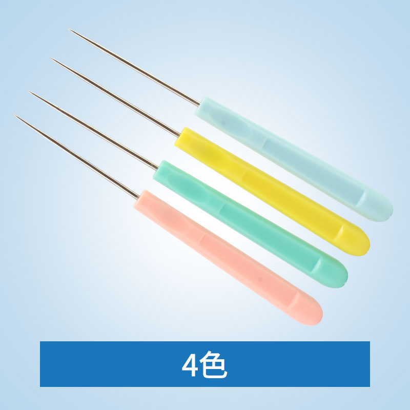 糖果色打孔锥针老式针锥子扎眼锥子上穿鞋线塑料柄锥子锥针特细-图0
