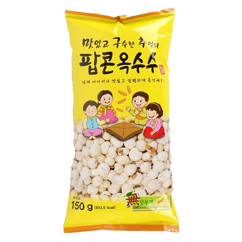 韩国进口怡情原味香脆爆米花150g 小麦空心脆网红零食小吃大礼包 - 图3