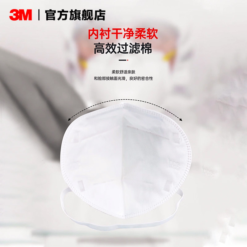 3M N95口罩3D立体防尘男女防工业粉尘KN95防雾霾多层头戴式PSD - 图2