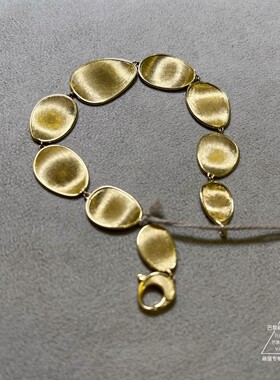 Marco Bicego Lunaria金叶子18K金手链 巴黎萌猫正品代购