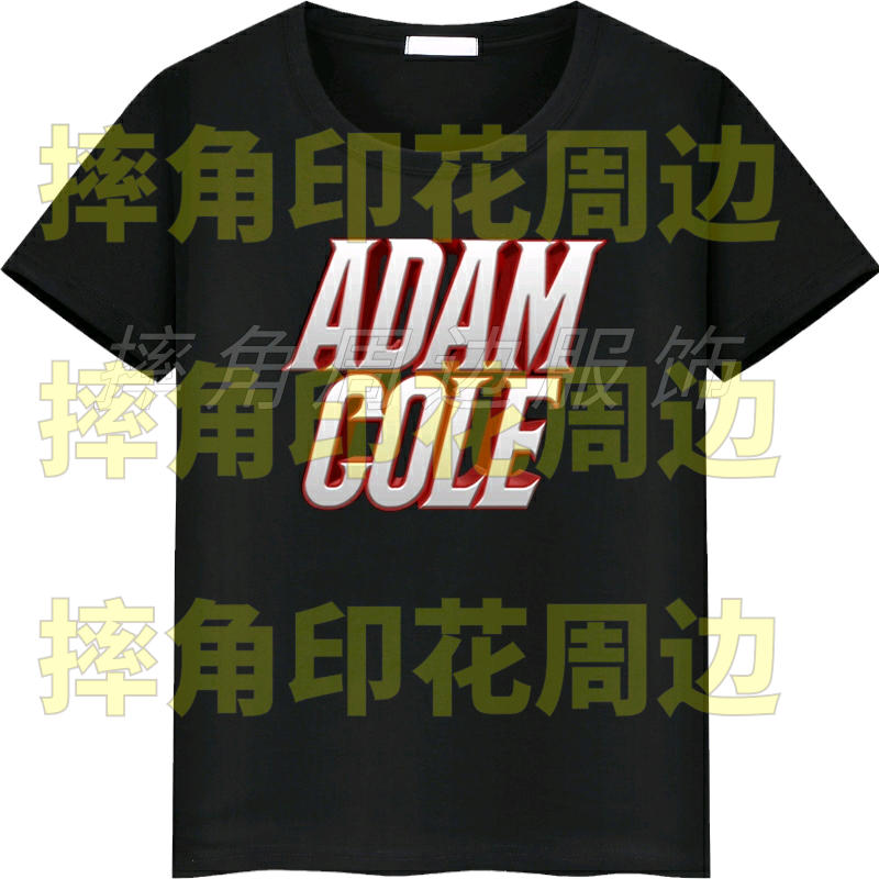 AEW阿当科尔Adam Cole亚当科尔WWE摔角短袖纯棉休闲宽松T恤男女潮 - 图0