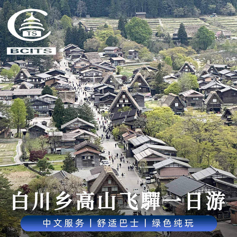 日本名古屋飞驒高山白川乡一日游《你的名字》取景地宫川朝市旅游-图1