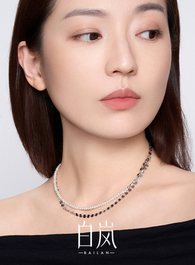 白岚流珠项链女珍珠锁骨链