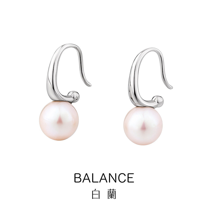 白兰淡水珍珠耳环2021年潮纯银耳钉 bn耳环