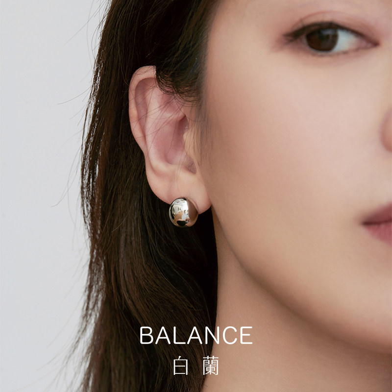 bn白兰小银豆纯银耳环女夏新款耳钉 bn耳钉