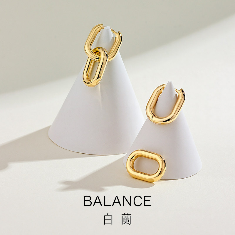 白兰女2021年新款潮小众设计感耳环 bn耳环