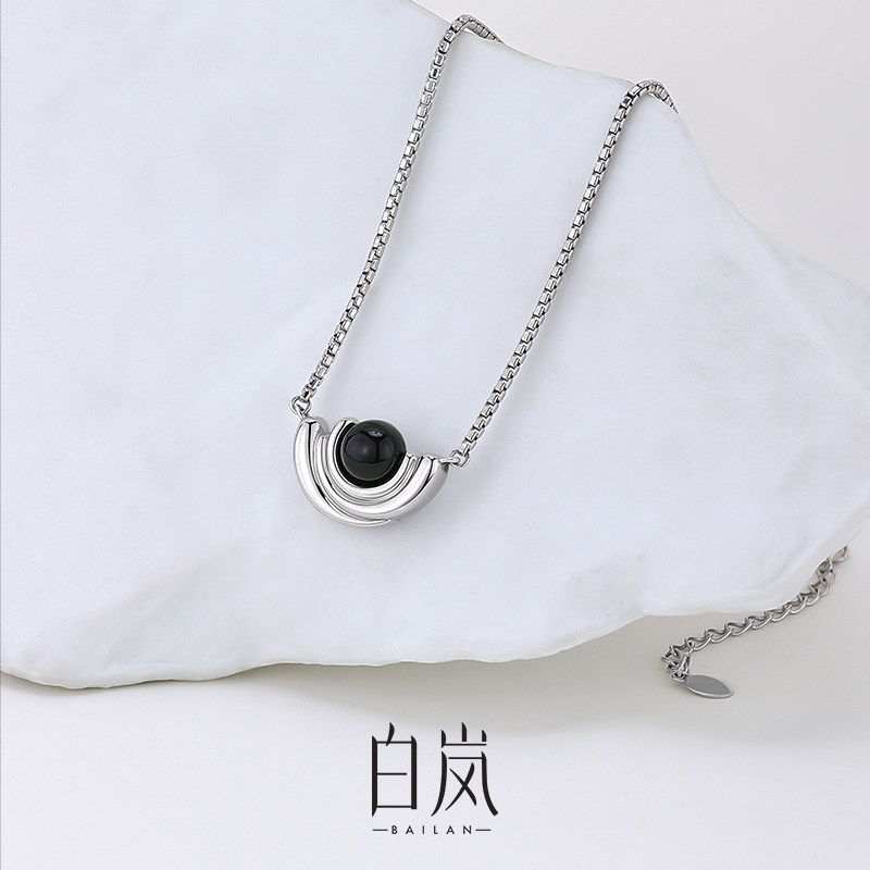 白岚925珍珠春夏轻奢小众纯银项链 白岚项链