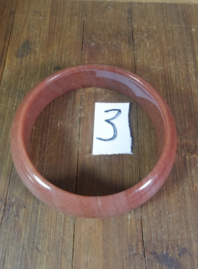 9906号 新疆哈密红色金丝玉手镯