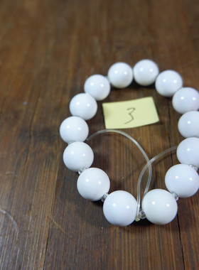 10114号 新疆罗布泊白色蛋白石手链 手串