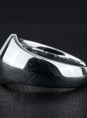 新品情侣款纯银简约素面戒指厚重