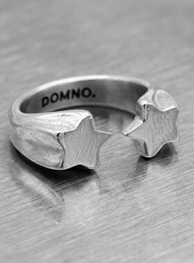 纯银星星开口可调戒指简约百搭款